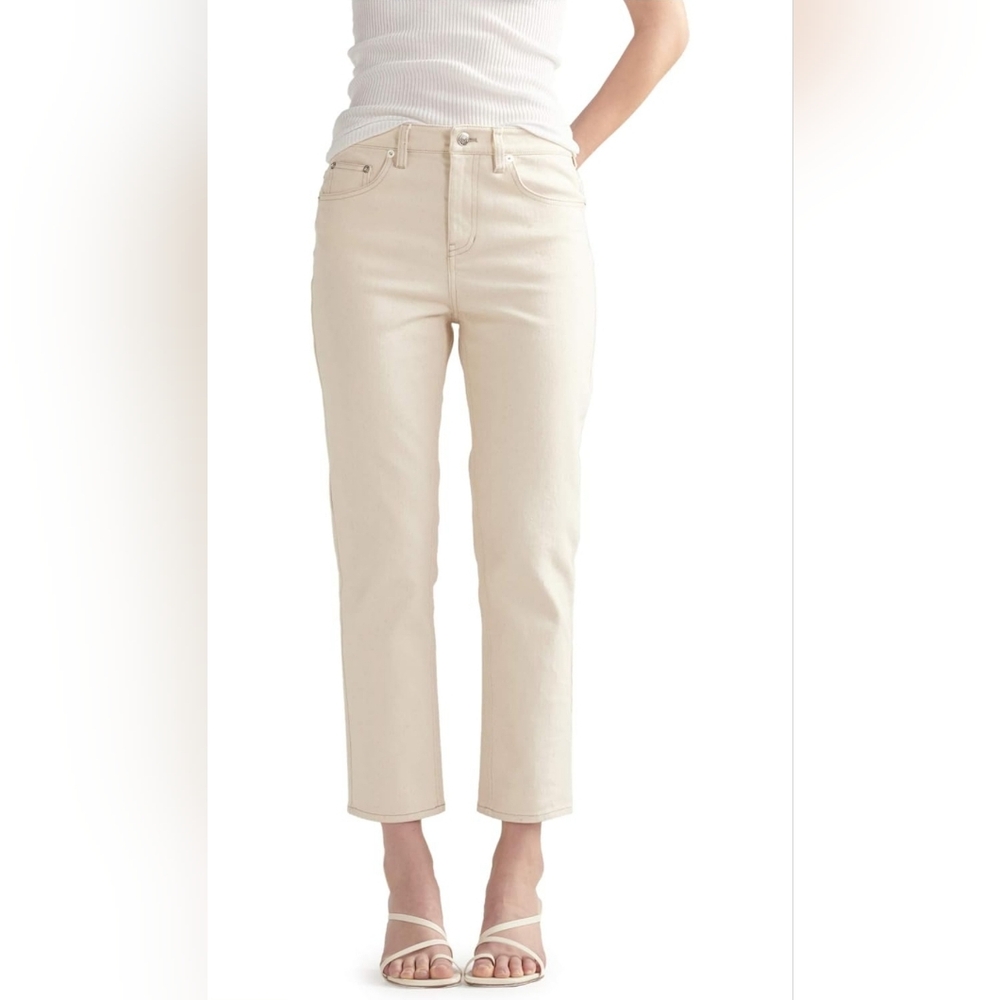 THAKOON Women's Classic Cropped Jeans PT07 SZ 0 Ecru Color New With Tags
